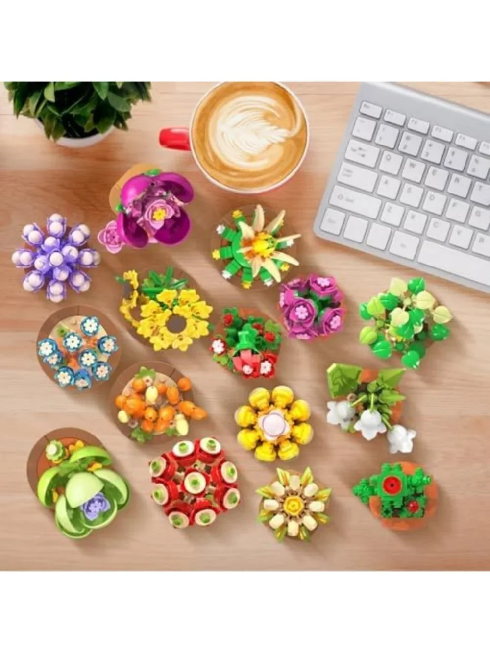 15 Pack Botanical Flower Building Set for Adults & Kids 6-12 | Creative Fun